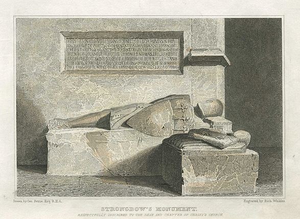 Ireland, Dublin, Christ Church, Strongbow's Monument, 1831