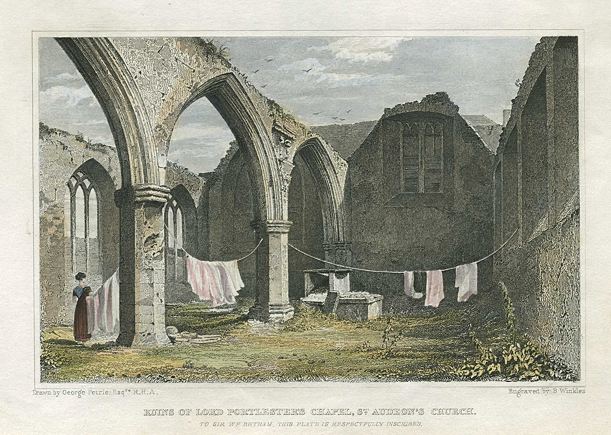 Ireland, Dublin, St.Audeon's Church ruins, 1831