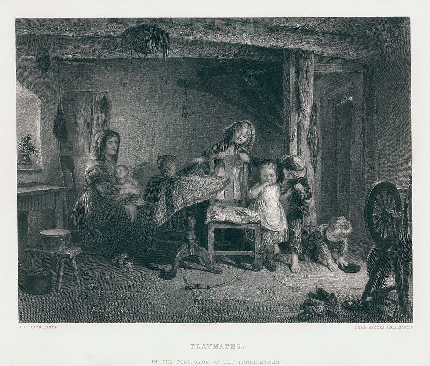 Playmates, after John Burr, 1867