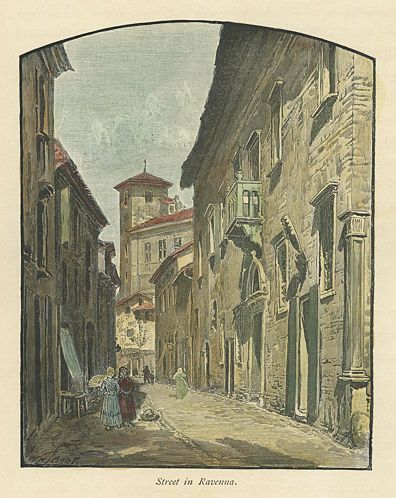 Italy, a Ravenna street, 1891