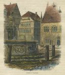 Germany, Fountain in Halberstadt, 1875
