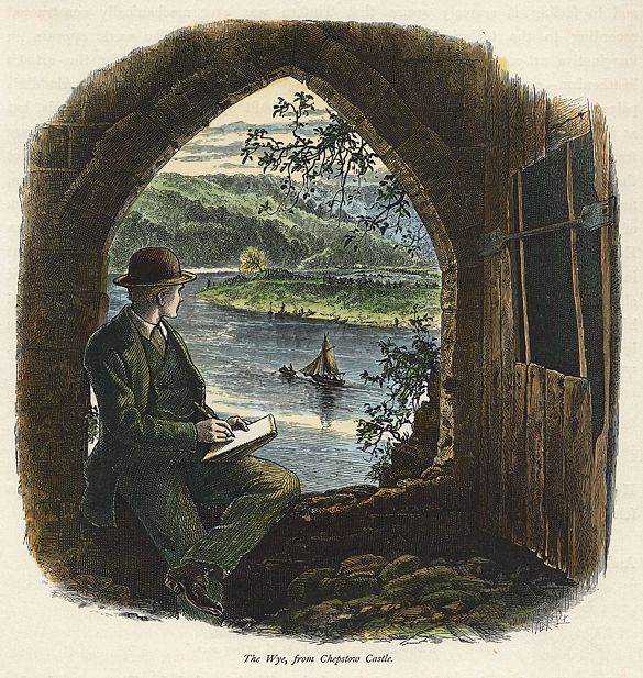 Wales, River Wye from Chepstow Castle, 1875