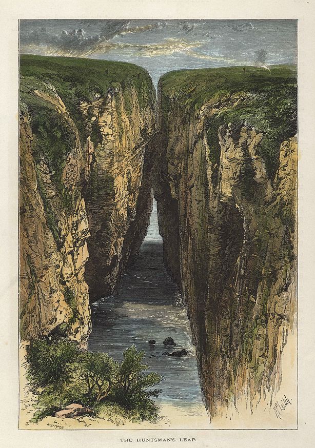 Wales, St.Govan's Head, Huntsman's Leap, 1875