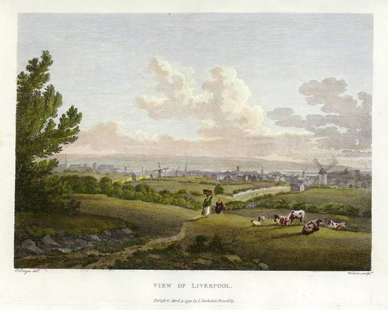 Lancashire, Liverpool view, 1795