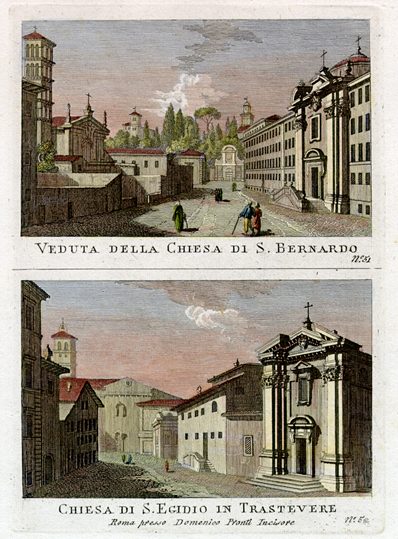 Italy, two Churches in Rome, 1790