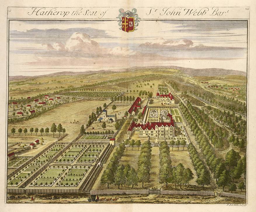 Gloucestershire, Hatherop House, J.Kip, 1730