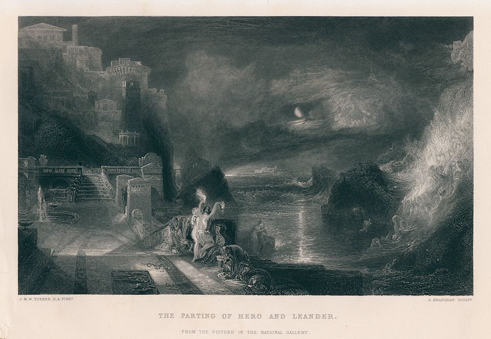 'Parting of Hero and Leander', after Turner, 1862