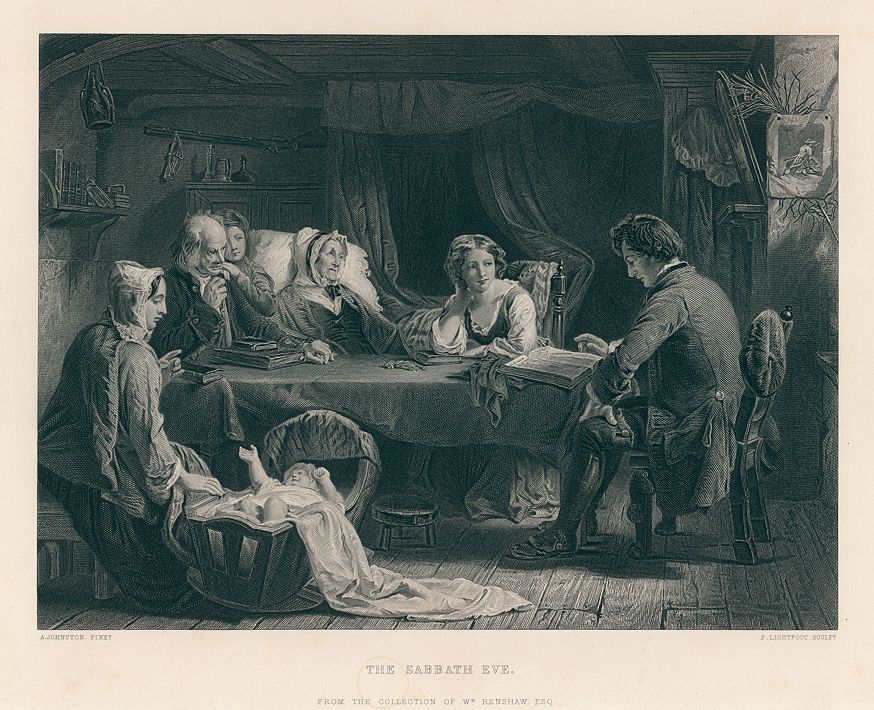 'The Sabbath Eve', after A.Johnston, 1862