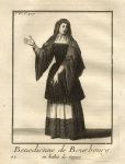 Benedictine de Bourbourg en habit de novice, 1718