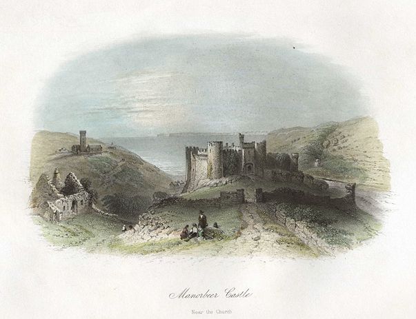 Wales, Manorbier Castle, 1842