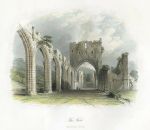 Wales, Llanthony Abbey, the Nave, 1842