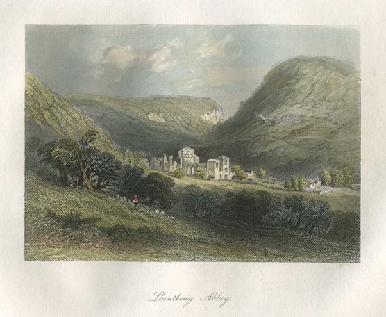 Wales, Llanthony Abbey, 1842