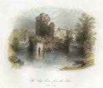 Wales, Raglan Castle, the Keep Tower, 1842