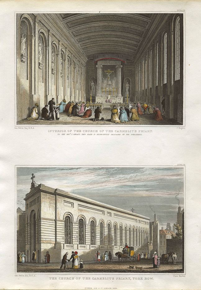 Ireland, Dublin, Church of the Carmelite Friary, 1831