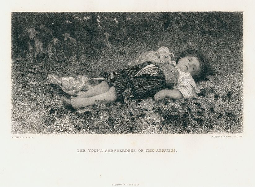The Young Shepherdess of the Abruzzi, after Michetti, 1875