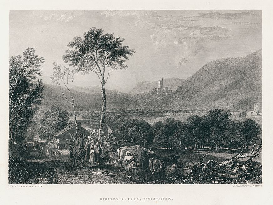 Yorkshire, Hornby Castle, after Turner, 1875