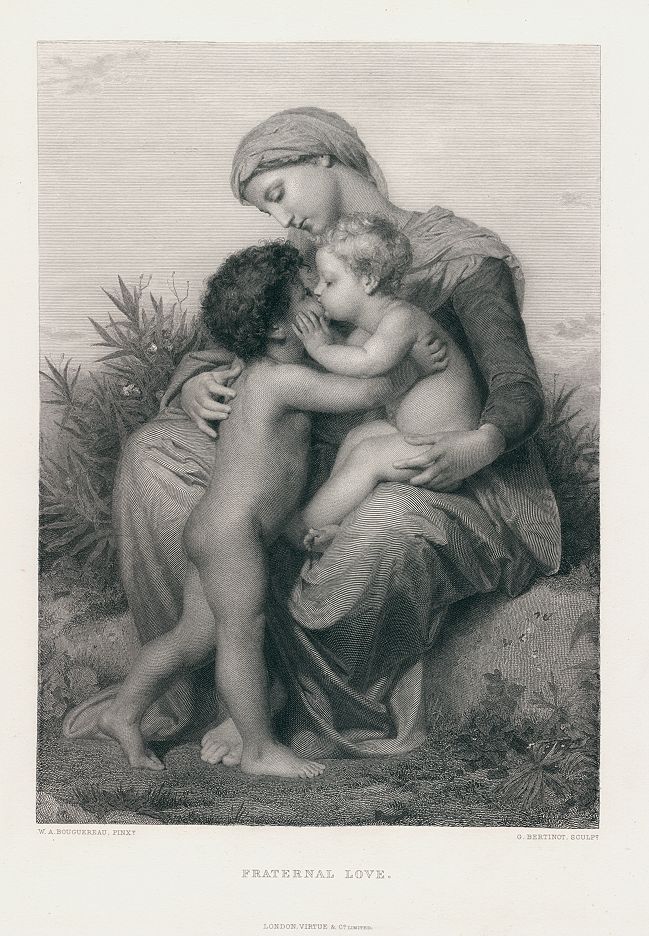 Fraternal Love, after Bougereau, 1878