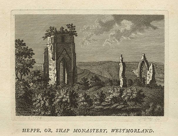 Westmoreland, Shap Abbey, 1786