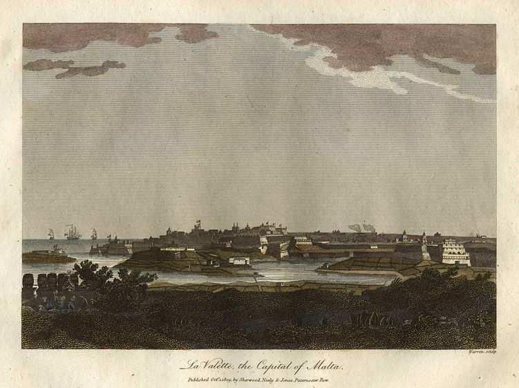 Malta, Valletta view, 1811