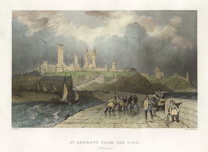 Scotland, St.Andrews from the Pier, 1840