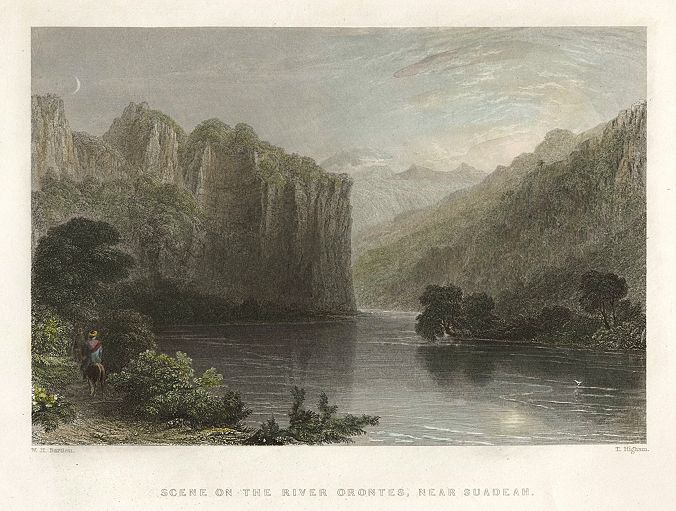 Holy Land, Scene on the River Orontes near Suaseah, 1837