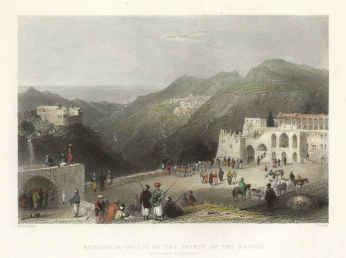 Lebanon, Beteddein - Palace of the Prince of the Druses, 1837