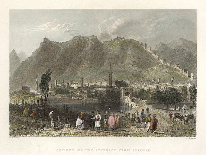 Holy Land, Antioch on the approach from Suadeah, 1837