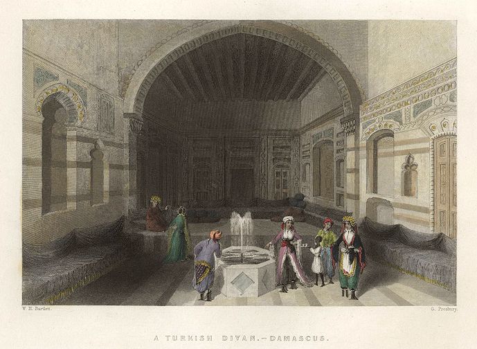 Syria, Damascus, a Turkish Divan, 1837