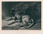 Sleeping Bloodhound, after Landseer, 1871