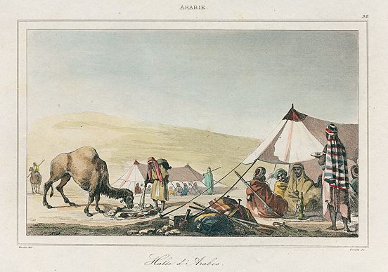 Arabia, Arab camp in the desert, 1847