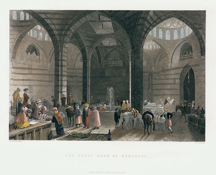 Syria, Great Khan at Damascus, 1837