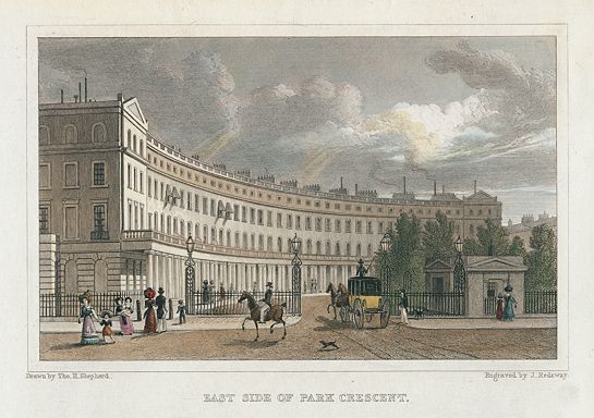 London, East Side of Park Crescent, 1831