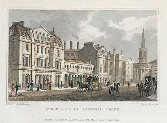 London, West Side of Langham Place, 1831