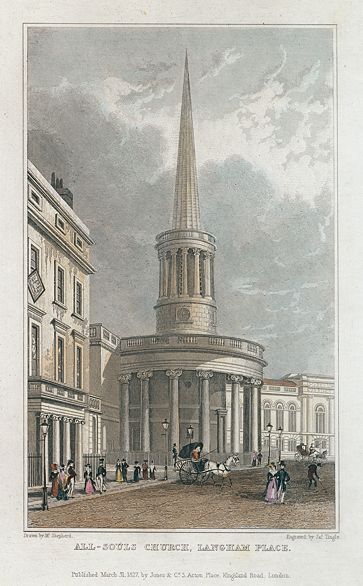 London, All-Souls Church, Langham Place, 1831