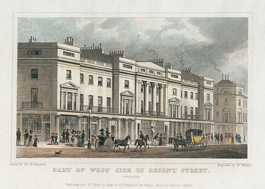 London, Part of the West side of Regent Street, 1831