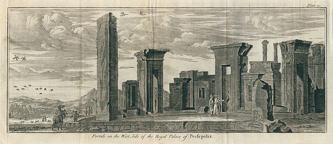 Iran, Persepolis, Portals on the west side, 1745