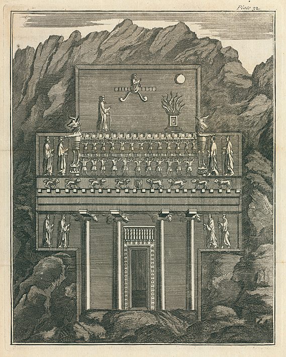 Iran, Persepolis, Tomb, 1745