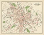 Yorkshire, Bradford town plan, 1890
