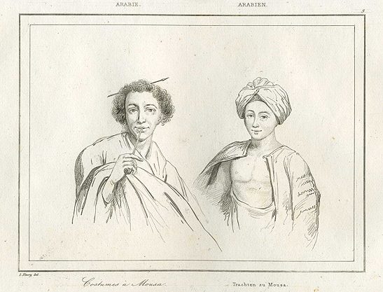 Arabia, Costumes of Mousa (Al Musa), 1847