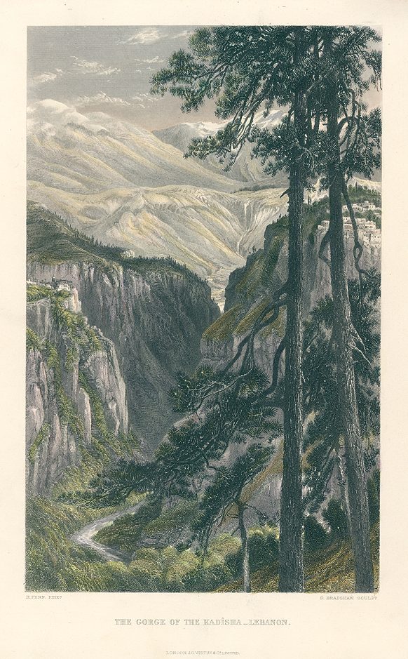 Lebanon, Gorge of the Kadisha, 1875