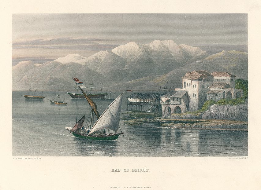 Lebanon, Bay of Beirut, 1875