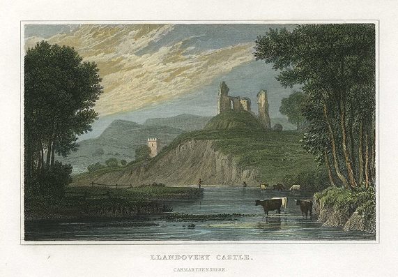 Wales, Llandovery Castle, 1830