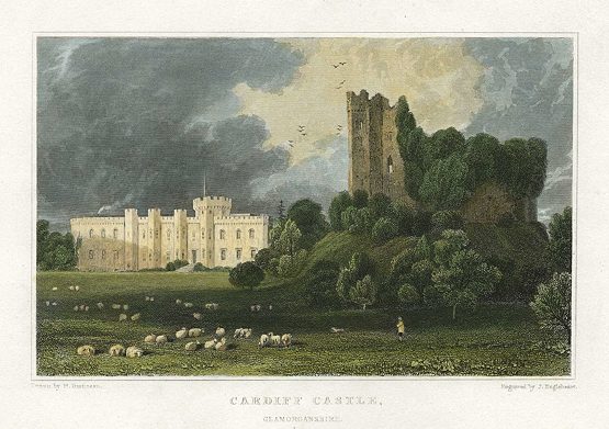 Wales, Cardiff Castle, 1830