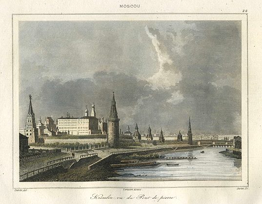 Russia, Moscow, Kremlin , 1838