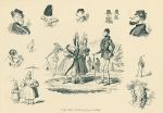Fashion & hats, caricature by George Cruikshank, 1834 / 1882