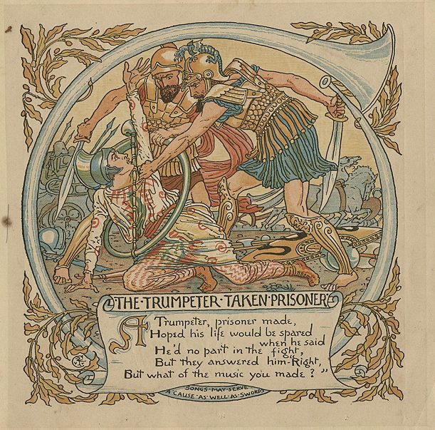 The Trumpeter taken Prisoner, Walter Crane, 1887