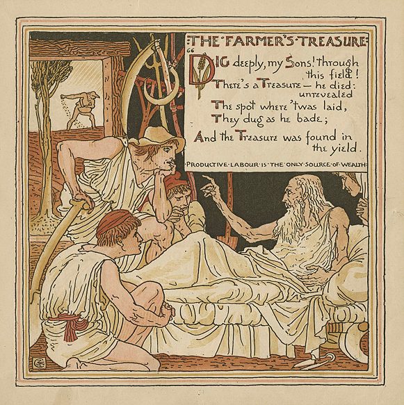 The Farmer's Treasure, Walter Crane, 1887