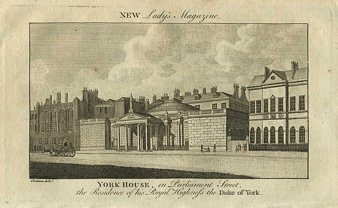 London, York House in Parliament Street, 1790