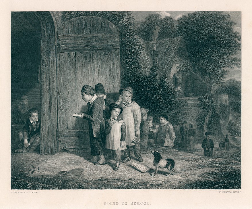 Going to School, after Webster, 1862