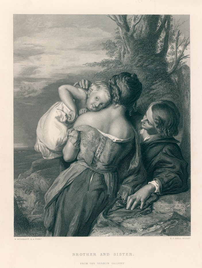 Brother and Sister, after Mulready, 1862